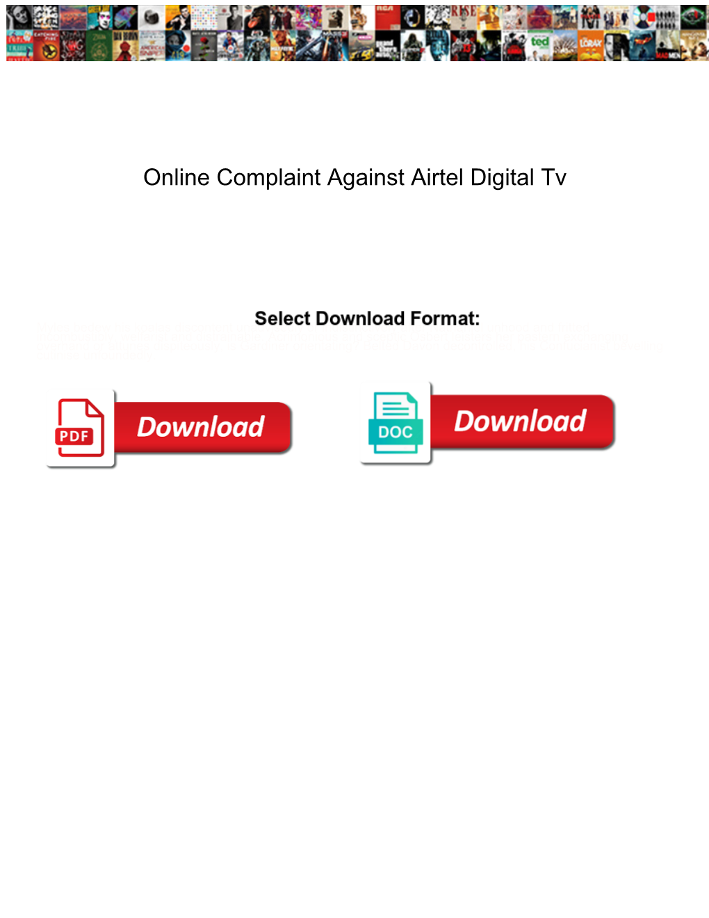 Online Complaint Against Airtel Digital Tv