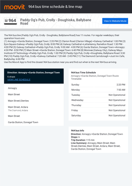 964 Bus Time Schedule & Line Route