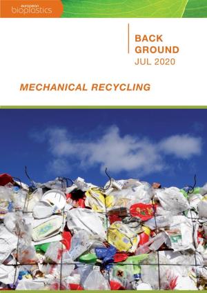 Back Ground Mechanical Recycling