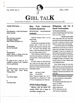 GIRL TALK Powder Puffs of California - Serving the Californiagender Community Since 1987
