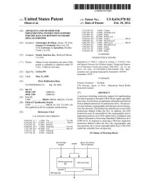 (12) United States Patent (10) Patent No.: US 8,654,970 B2 Olson Et Al