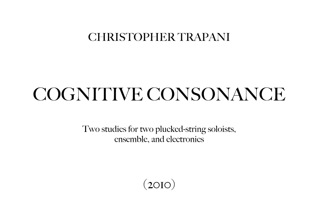 Cognitive Consonance