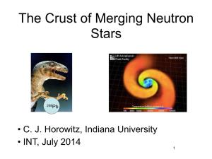 The Crust of Merging Neutron Stars