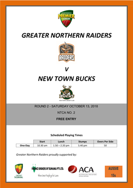 Greater Northern Raiders New Town Bucks