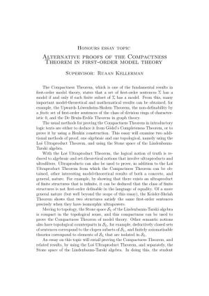 Alternative Proofs of the Compactness Theorem in First-Order Model Theory