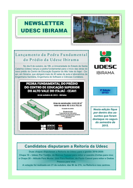 Newsletter Udesc Ibirama