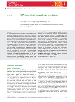 TRP Channels of Intracellular Membranes