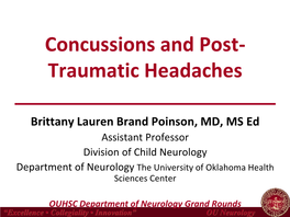 OU Neurology What Is a Concussion?