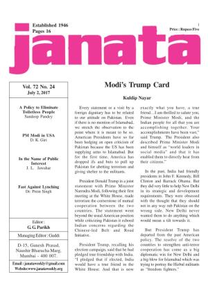 Modi's Trump Card