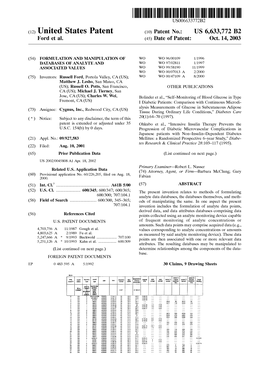 (12) United States Patent (10) Patent No.: US 6,633,772 B2 Ford Et Al