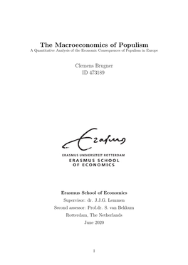 The Macroeconomics of Populism a Quantitative Analysis of the Economic Consequences of Populism in Europe