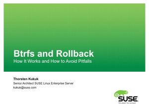 Btrfs and Rollback How It Works and How to Avoid Pitfalls