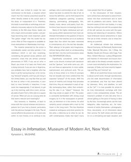 Essay in Infomation, Museum of Modern Art, New York Kynaston L