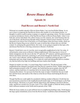 Paul Revere's North