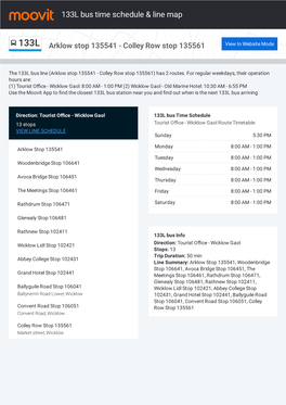 133L Bus Time Schedule & Line Route