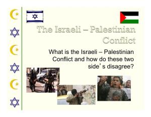 The Isreali-Palestinian Conflict