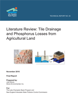 Tile Drainage and Phosphorus Losses from Agricultural Land