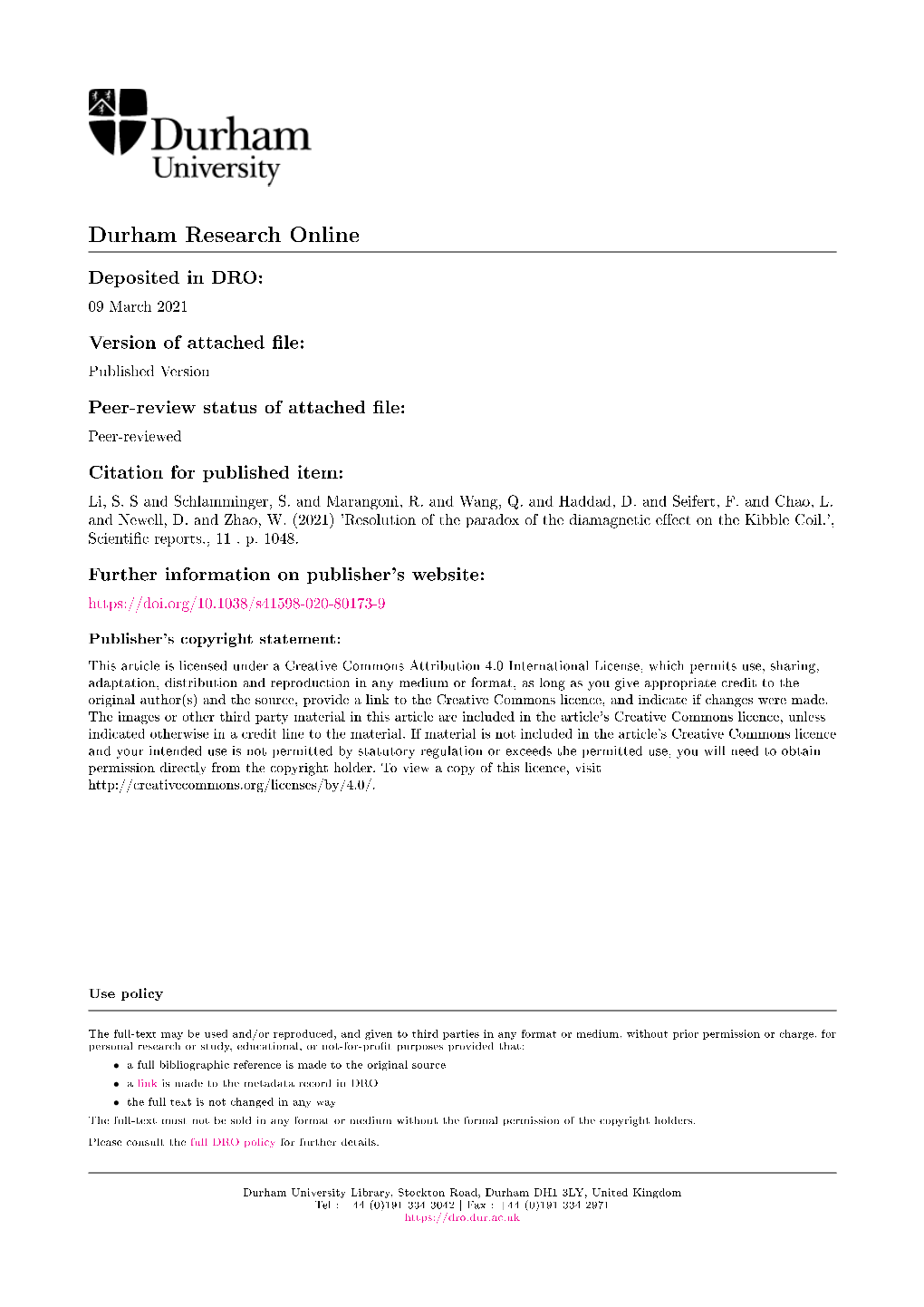 Resolution of the Paradox of the Diamagnetic Effect on the Kibble Coil