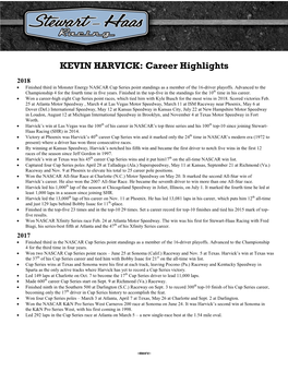 KEVIN HARVICK: Career Highlights