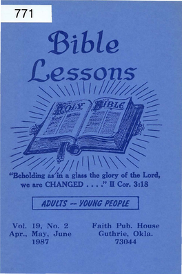 Bible Lessons 1987, 2Nd Quarter