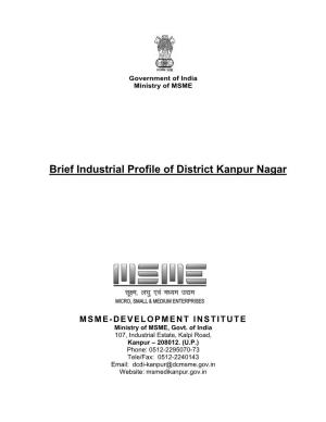 Brief Industrial Profile of District Kanpur Nagar