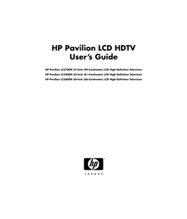 HP Pavilion LCD HDTV User's Guide