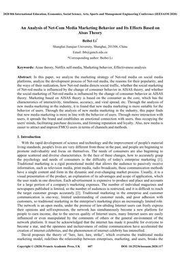 An Analysis of Net-Com Media Marketing Behavior and Its Effects Based on Aisas Theory