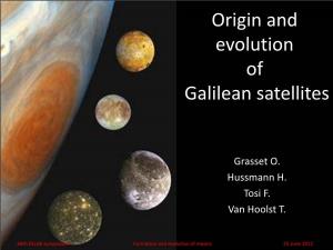 Origin and Evolution of Galilean Satellites