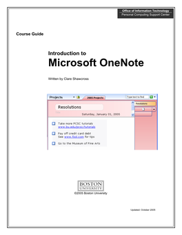 Introduction to Microsoft Onenote CES / PCSC What Are We Looking At? 2