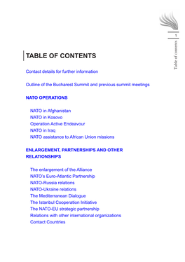 TABLE of CONTENTS Table of Contents Contact Details for Further Information