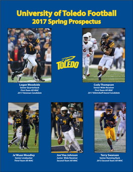 University of Toledo Football 2017 Spring Prospectus