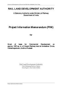 Project Information Memorandum (PIM)