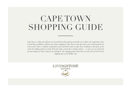 Cape Town Shopping Guide