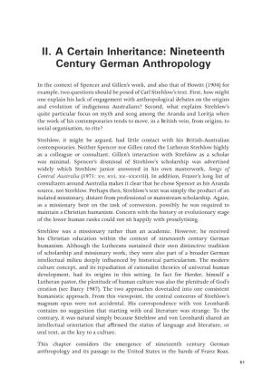 II. a Certain Inheritance: Nineteenth Century German Anthropology