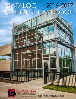 Catalog 2016–2017 & Student Handbook