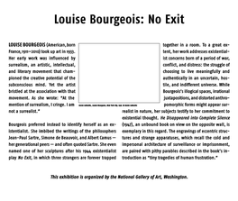 Louise Bourgeois: No Exit