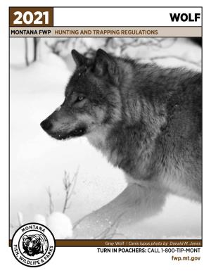 2021 Wolf Montana Fwp Hunting and Trapping Regulations