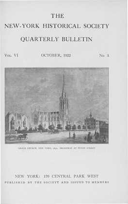 The New-York Historical Society Quarterly Bulletin