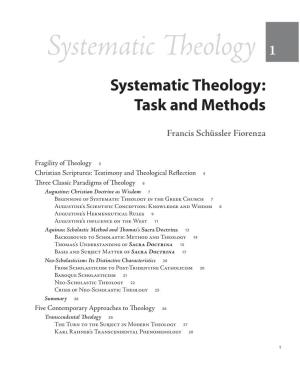 Systematic Theology 1 Systematic Theology: Task and Methods