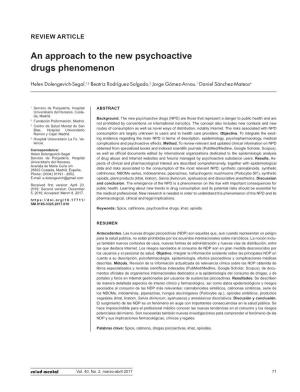 An Approach to the New Psychoactive Drugs Phenomenon