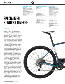 Specialized S-Works Diverge Frameset in the Fall of 2017