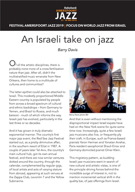 An Israeli Take on Jazz Barry Davis