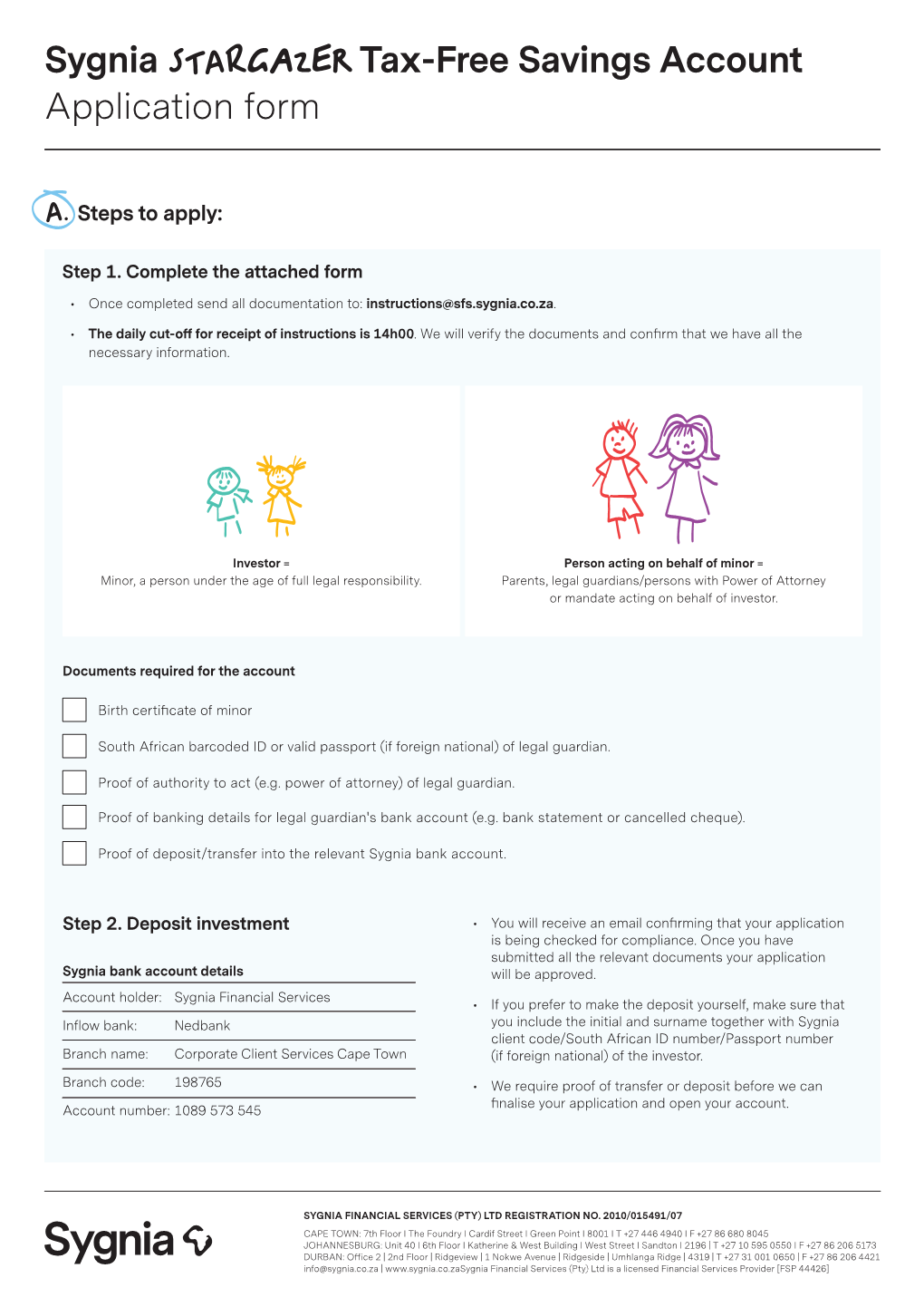 Sygnia Stargazertax-Free Savings Account Application Form