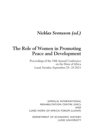 The Role of Women in Promoting Peace and Development