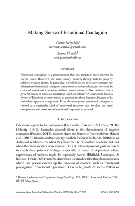 Making Sense of Emotional Contagion