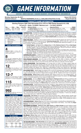 09.25.17 Game Notes.Indd