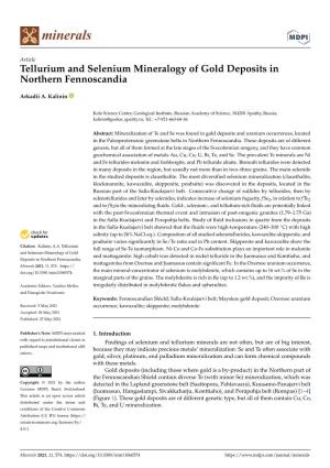 Tellurium and Selenium Mineralogy of Gold Deposits in Northern Fennoscandia