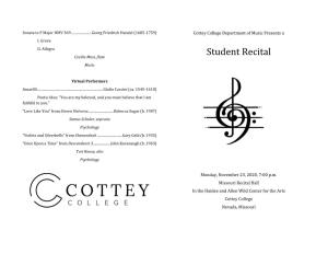 Student Recital Cecilia Moss, Flute