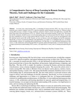 A Comprehensive Survey of Deep Learning in Remote Sensing: Theories, Tools and Challenges for the Community