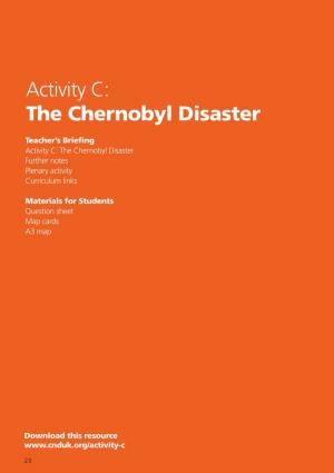 Activity C: the Chernobyl Disaster